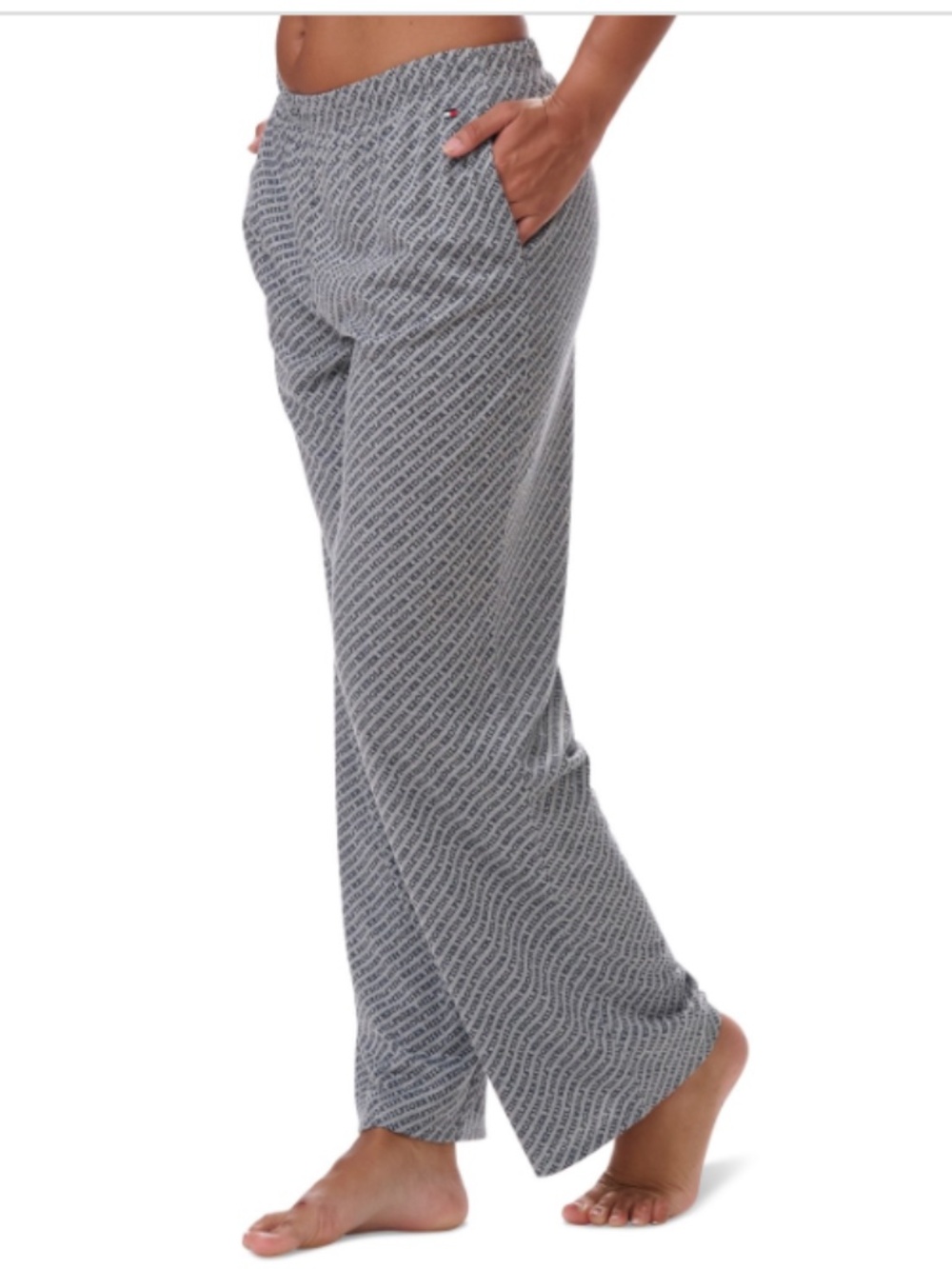 Tommy Hilfiger Women's Elastic-Waist Pajama Pants - Diagonal Tommy Hilfiger - Picture 2 of 4